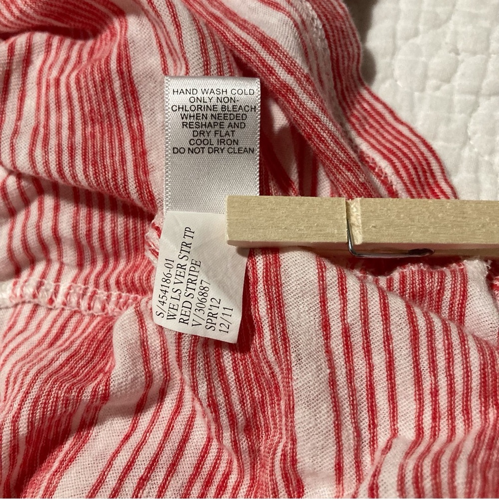 Banana Republic Women's Striped Long Sleeve Tee | Size XL | Linen + Cotton Blend - Picture 6 of 8